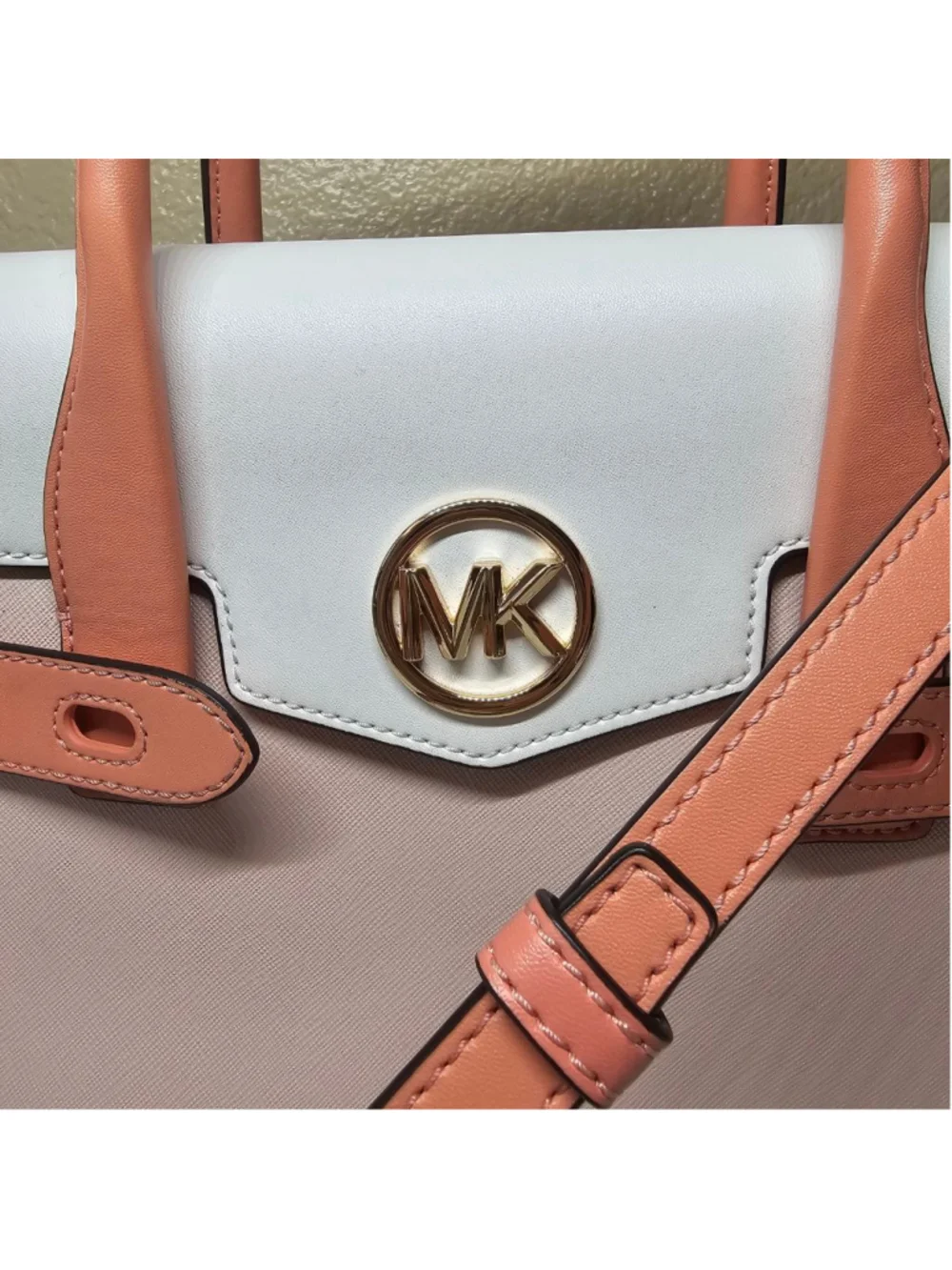 Michael Kors Tri-Color Leather Satchel Crossbody Bag